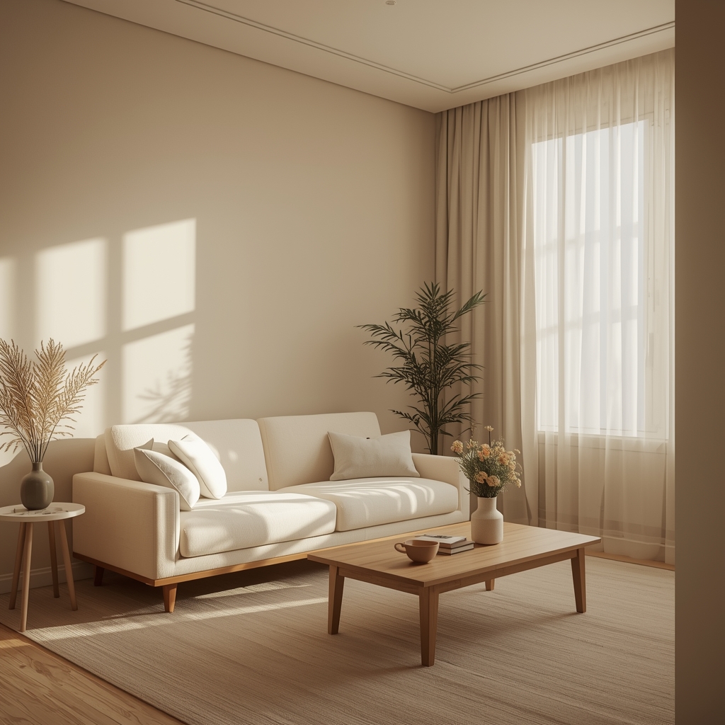 nano banana aesthetic soft light room